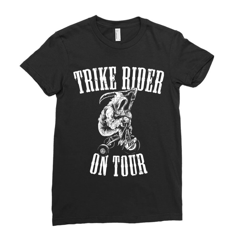 Trike Rider On Tour Ladies Fitted T-Shirt by cm-arts | Artistshot