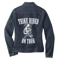 Trike Rider On Tour Ladies Denim Jacket | Artistshot