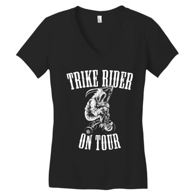 Trike Rider On Tour Women's V-Neck T-Shirt by cm-arts | Artistshot