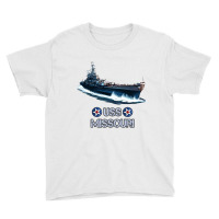 American World War 2 Naval Battleship Uss Missouri Long Sleeve T Shirt Youth Tee | Artistshot