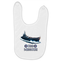 American World War 2 Naval Battleship Uss Missouri Long Sleeve T Shirt Baby Bibs | Artistshot