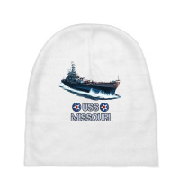 American World War 2 Naval Battleship Uss Missouri Long Sleeve T Shirt Baby Beanies | Artistshot