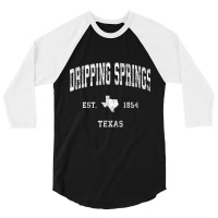 Dripping Springs Texas Tx Vintage Athletic Sports Design T Shirt 3/4 Sleeve Shirt | Artistshot