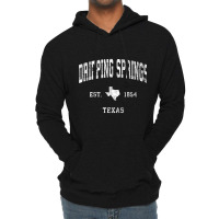 Dripping Springs Texas Tx Vintage Athletic Sports Design T Shirt Lightweight Hoodie | Artistshot