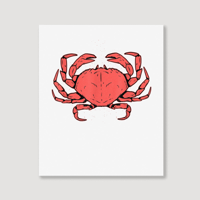 Crab Crustacean T Shirt Portrait Canvas Print | Artistshot