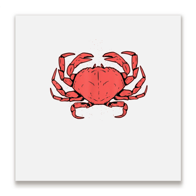 Crab Crustacean T Shirt Metal Print Square | Artistshot