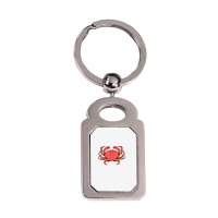 Crab Crustacean T Shirt Silver Rectangle Keychain | Artistshot