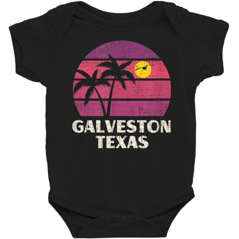 Galveston Texas Beach Surfer Vintage Sun Love Galveston Tx T Shirt Baby Bodysuit by cm-arts | Artistshot