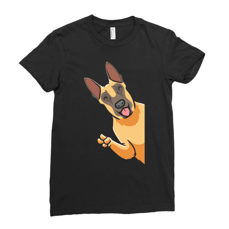 Malinois T  Shirt Malinois Dog B Elgian Shepherd Dog Ladies Fitted T-Shirt by christiansenmarlene | Artistshot