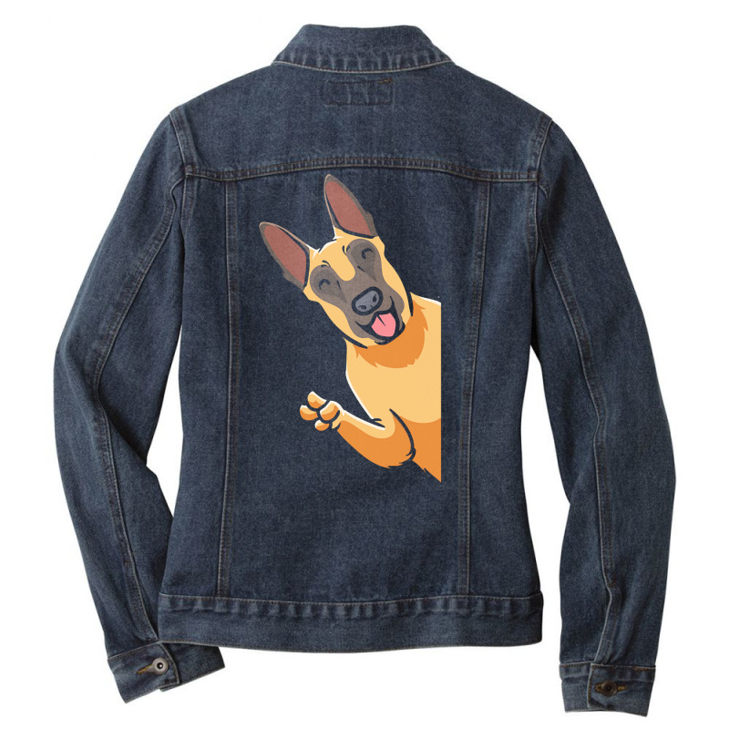 Malinois T  Shirt Malinois Dog B Elgian Shepherd Dog Ladies Denim Jacket by christiansenmarlene | Artistshot