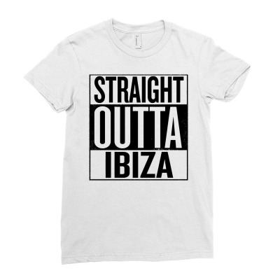 Straight Outta Ibiza Ladies Fitted T-shirt Designed By Yiulinhua