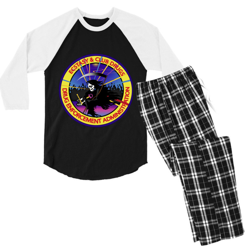 Dea Ecstasy Amp Club Drugs Reaper Men's 3/4 Sleeve Pajama Set | Artistshot