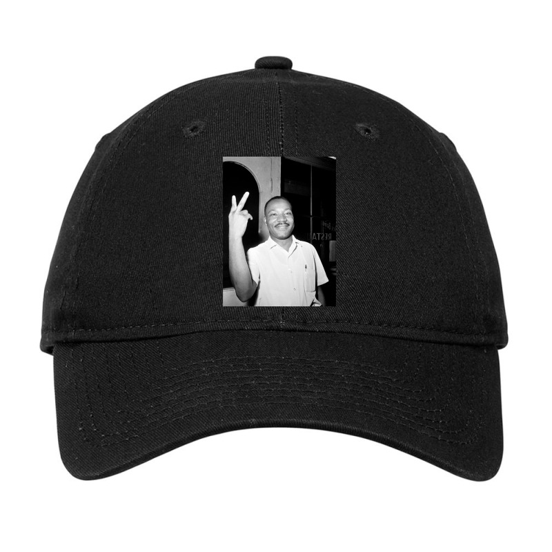 Martin Luther King Peace Symbol Adjustable Cap by cm-arts | Artistshot