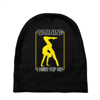 Gymnastic Warning I Might Flip Out Cartwheel Fitness Coach T Shirt Baby Beanies | Artistshot