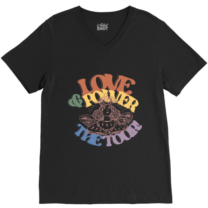 Halsey Love Amp Power Tour V-Neck Tee by cm-arts | Artistshot