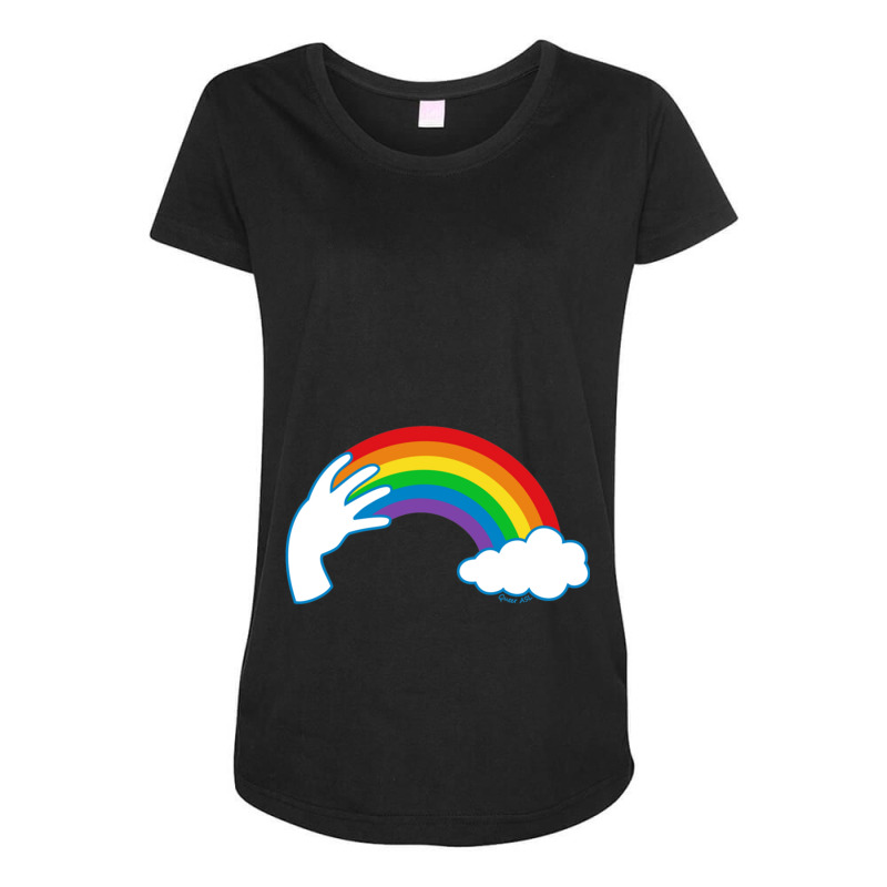 Asl Rainbow Maternity Scoop Neck T-shirt by cm-arts | Artistshot