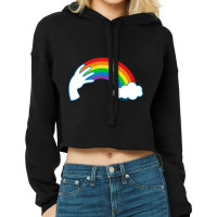 Asl Rainbow Cropped Hoodie | Artistshot