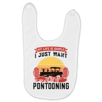 I Just To Go To Pontooning Pontoon Boat Captain Premium T Shirt Baby Bibs | Artistshot