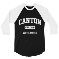 Canton South Dakota Sd Vintage State Athletic Style Tank Top 3/4 Sleeve Shirt | Artistshot