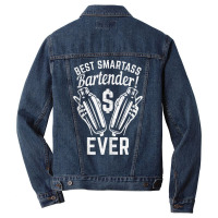 Best Smartass Bartender! Ever Tank Top Men Denim Jacket | Artistshot