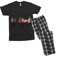 Be Kind Sign Language Hand Men's T-shirt Pajama Set | Artistshot