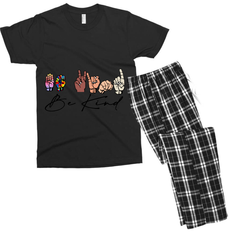 Be Kind Sign Language Hand Men's T-shirt Pajama Set by cm-arts | Artistshot