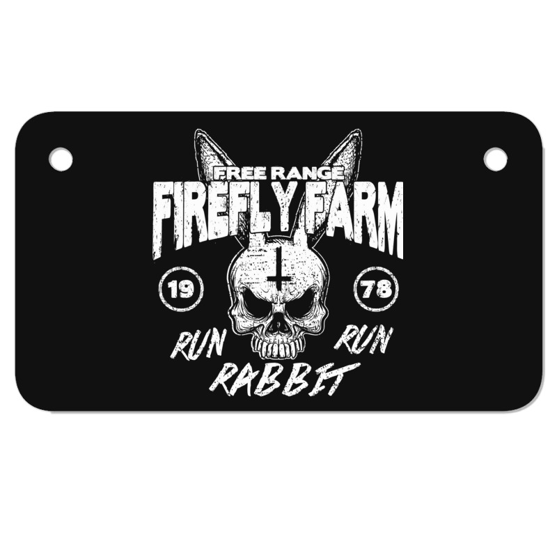 Firefly Farms Run Rabbit Run Relaxed Fit Motorcycle License Plate by LYNNHUTCHISON-SHOP | Artistshot