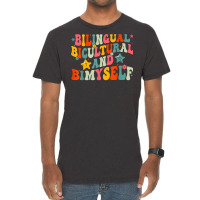 Funny Bilingual Bicultural And Bimyself T Shirt Vintage T-shirt | Artistshot