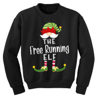 Free Running Elf Group Christmas Funny Pajama Party Premium T Shirt Youth Sweatshirt | Artistshot