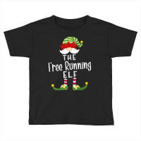 Free Running Elf Group Christmas Funny Pajama Party Premium T Shirt Toddler T-shirt | Artistshot