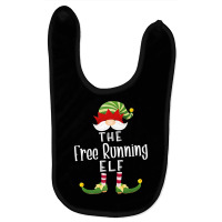 Free Running Elf Group Christmas Funny Pajama Party Premium T Shirt Baby Bibs | Artistshot