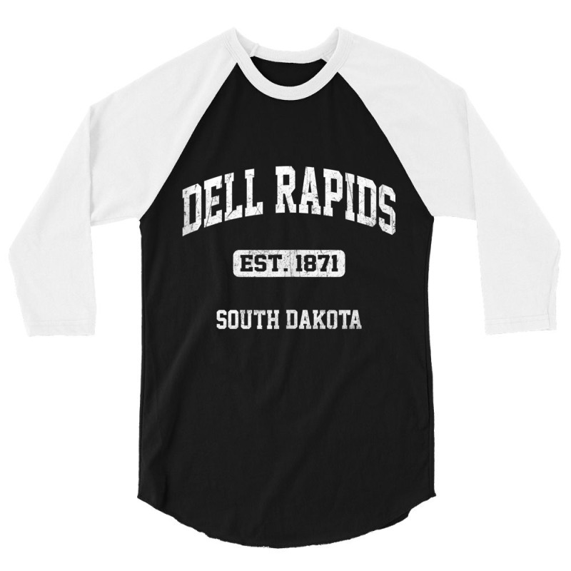 Dell Rapids South Dakota Sd Vintage State Athletic Style Tank Top 3/4 Sleeve Shirt | Artistshot