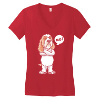 Petit Basset Griffon Venden T  Shirt Stubborn Petit Basset Griffon Ven Women's V-neck T-shirt | Artistshot