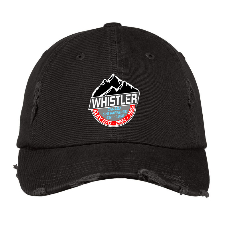 Ski Whistler B.c Canada Skiing Paradise Vintage Cap by cm-arts | Artistshot