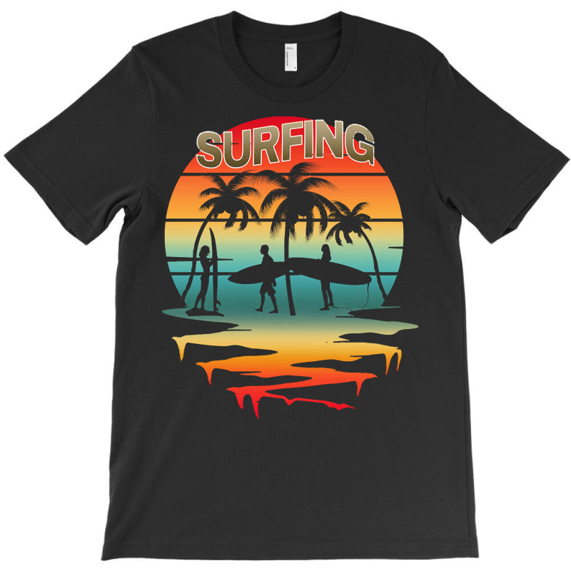 Surfing T  Shirtsurfing Surfer Summer Vacation Sunset T  Shirt T-shirt | Artistshot