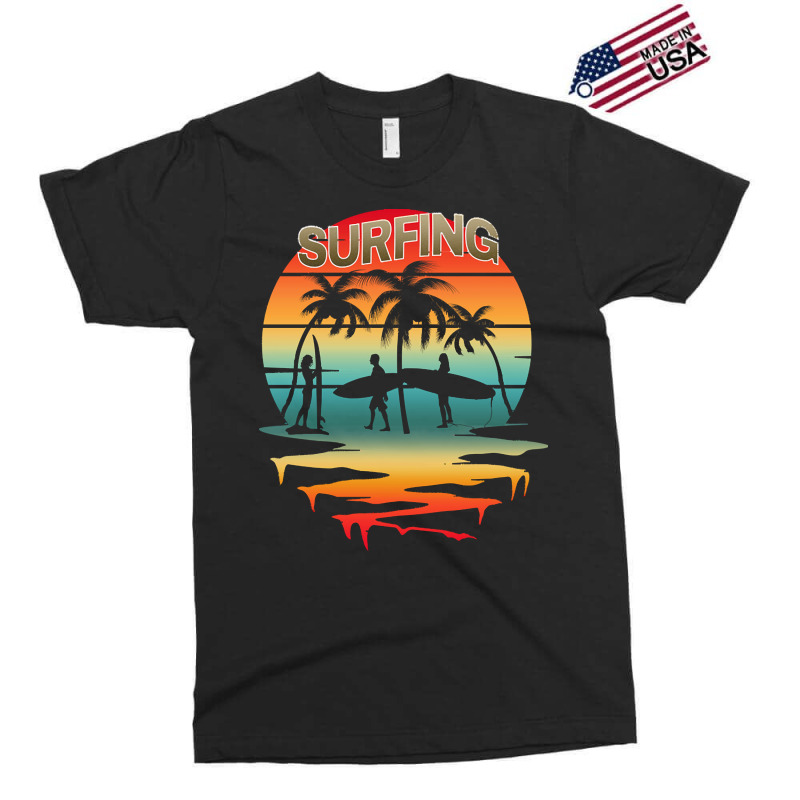 Surfing T  Shirtsurfing Surfer Summer Vacation Sunset T  Shirt Exclusive T-shirt | Artistshot