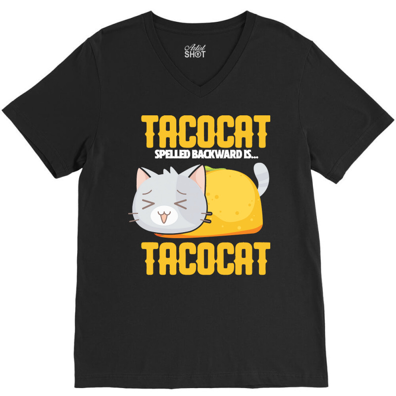 Tacocat T  Shirt Tacocat Design For A Mexican Food Fan And Joke Lovers V-neck Tee | Artistshot