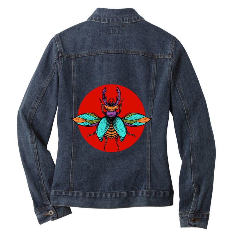 Wild Insect 6 Ladies Denim Jacket | Artistshot