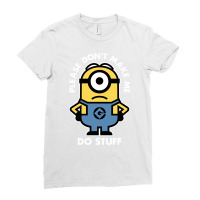 Despicable Me Minions Don't Make Me Do Stuff Portrait Long Sleeve T Sh Ladies Fitted T-shirt | Artistshot