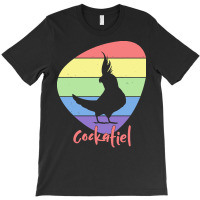 Vintage T  Shirt Funny Cute Cockatiel Parrot Stencil Design For Bird L T-shirt | Artistshot