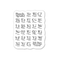 Phonetic Alphabet With Binary Morse Amp Sign Language Sticker | Artistshot