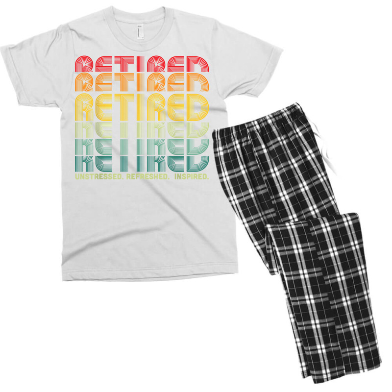 Retired Unstressed Refreshed Inspired Retirement Gift T Shirt Men's T-shirt Pajama Set by cm-arts | Artistshot