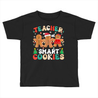 I Teach The Smartest Cookies Funny Christmas Pajama Teacher T Shirt Toddler T-shirt | Artistshot