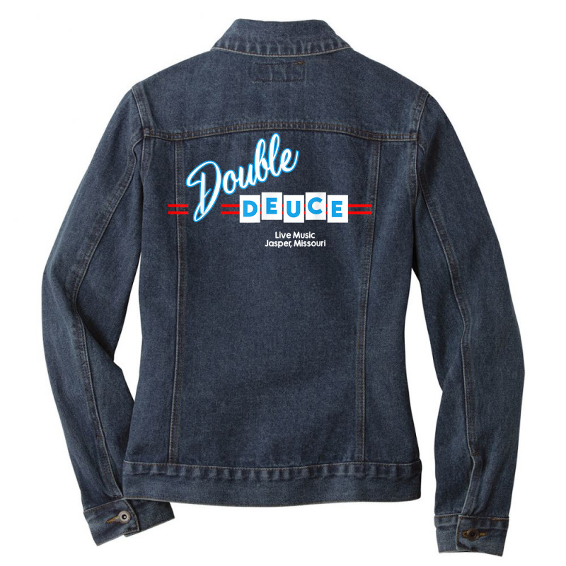 Double Deuces Roadhouse T Shirt Ladies Denim Jacket by cm-arts | Artistshot