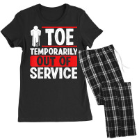 Funny Broken Toe Recovery Humor Broken Toe Warrior T Shirt Women's Pajamas Set | Artistshot