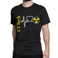 Radiology Ct Tech Nuclear Radiation Heartbeat Ekg Pulse Love Raglan Ba Classic T-shirt | Artistshot