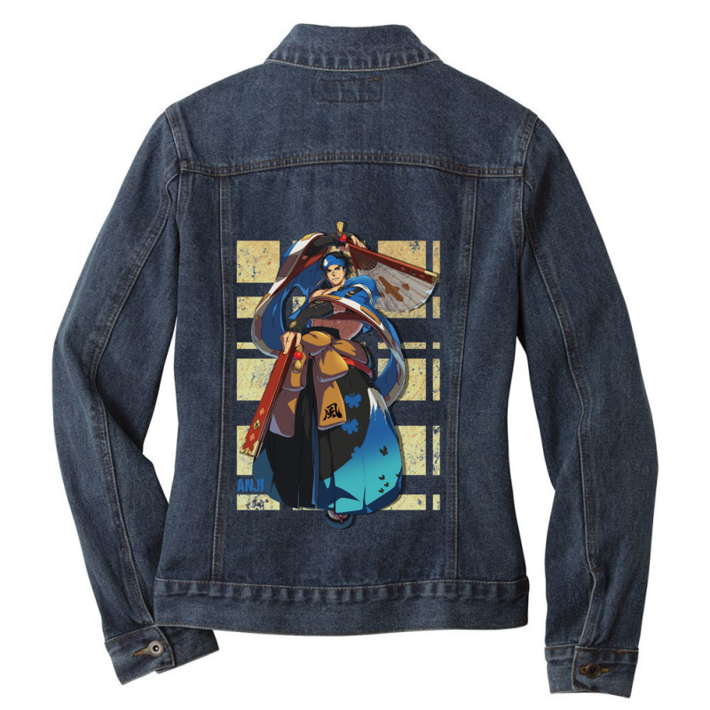 Guilty Gear Strive Anji Ladies Denim Jacket by cm-arts | Artistshot