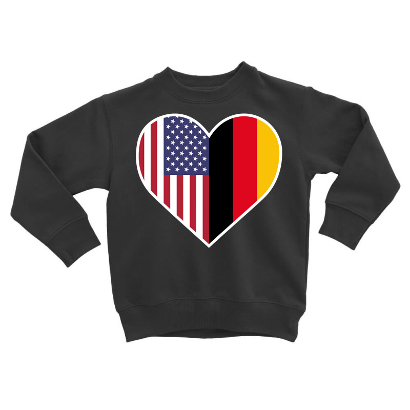 German American Heart United States Of America Germany Gift Pullover H Toddler Sweatshirt by cm-arts | Artistshot