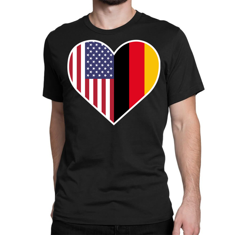 German American Heart United States Of America Germany Gift Pullover H Classic T-shirt by cm-arts | Artistshot