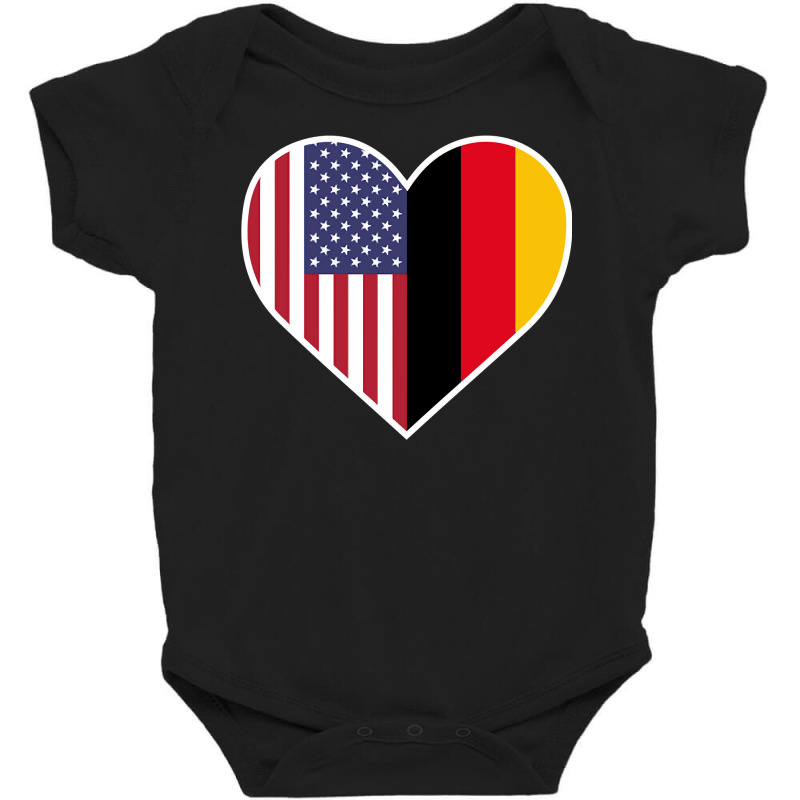 German American Heart United States Of America Germany Gift Pullover H Baby Bodysuit by cm-arts | Artistshot